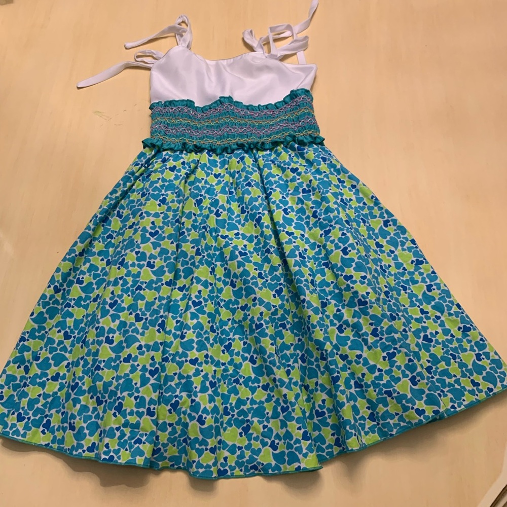 Floral Blue and Green Dress